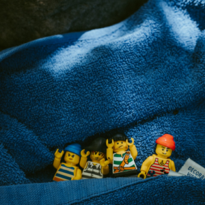 Towel Microwave Blue Pink